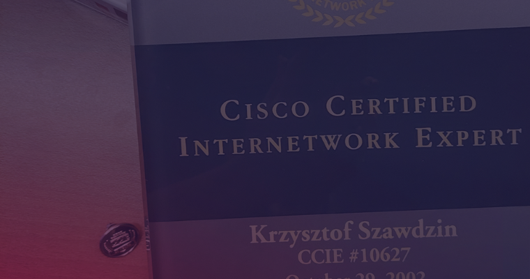 Ekspercki Certyfikat CCIE osiągnięty!
